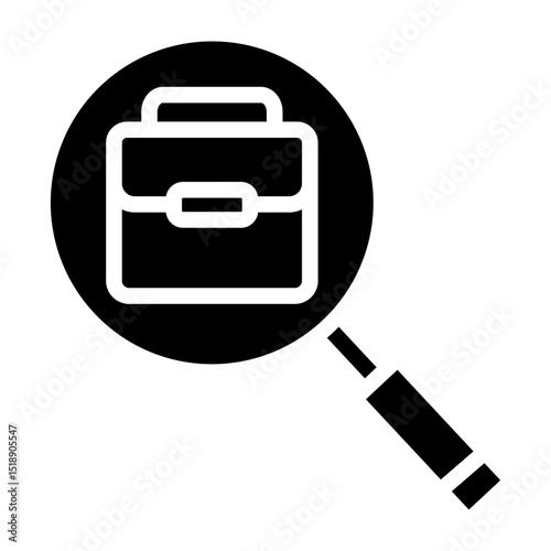 Job Search Vector Glyph Icon Design