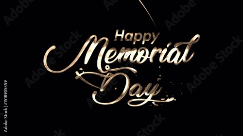 Happy Memorial Day Animated Typography – Suitable for Ceremonial Openers, Social Tributes, Promotional Videos, Reels, and Educational Content