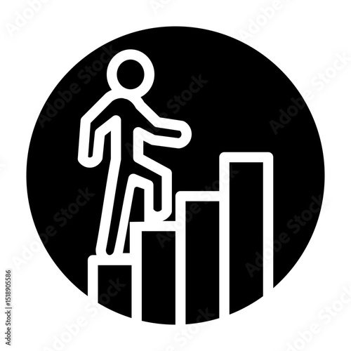 Career Ladder Vector Glyph Icon Design