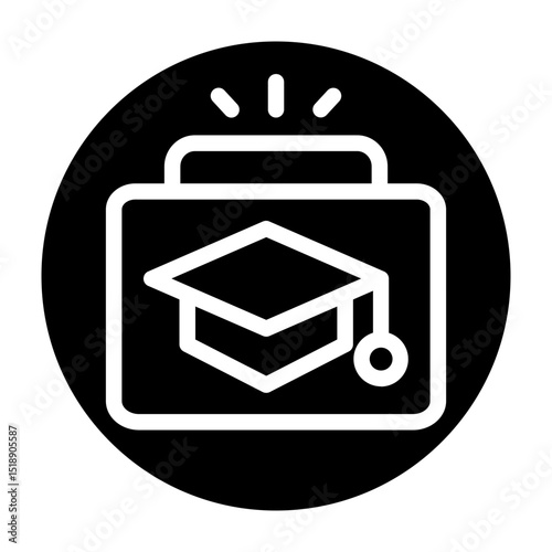 Internship Program Vector Glyph Icon Design