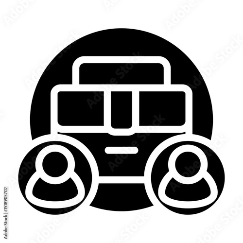 Job Role Match Vector Glyph Icon Design