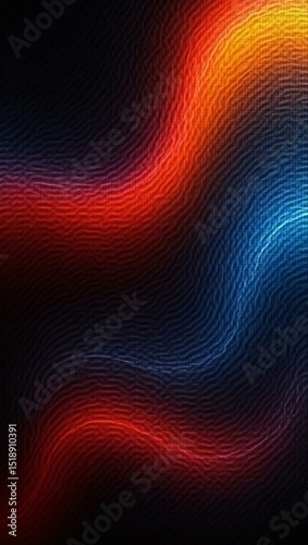 Abstract wavy background with red blue and orange hues