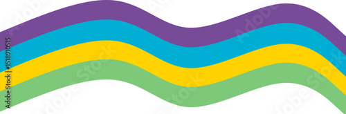 Psychedelic Retro Rainbow Shape Element