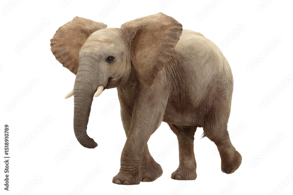 Fototapeta premium [Transparent Background PNG]African Elephant in Full Body Shot