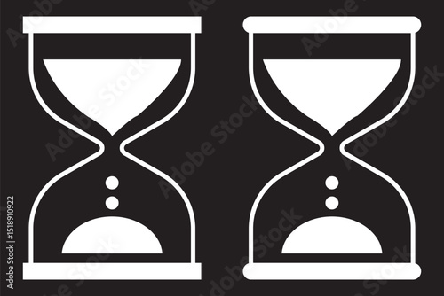Hourglass icon set bundle vector illustrator