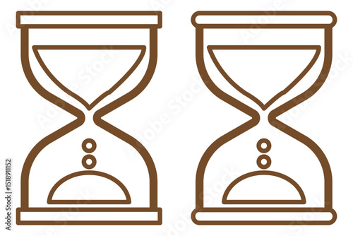 Hourglass icon set bundle vector illustrator