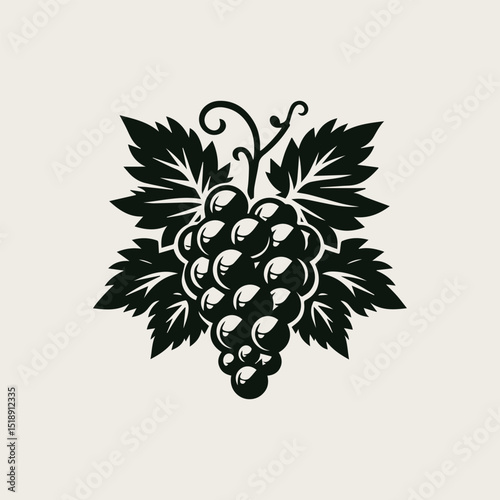 grape fruit vector illustration depicting a simple, juicy orchard element for various food brands
