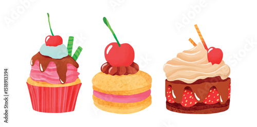 Delicious Dessert Cake Set