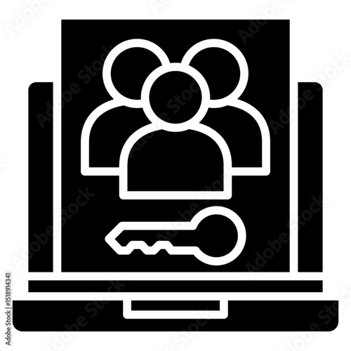 Member Role glyph, mini illustration icon. use for modern concept, print, UI, UX kit, web and app development. Vector related to account management, ecommerce, banking and finance.