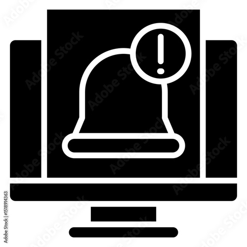 Notification glyph, mini illustration icon. use for modern concept, print, UI, UX kit, web and app development. Vector related to account management, ecommerce, banking and finance.