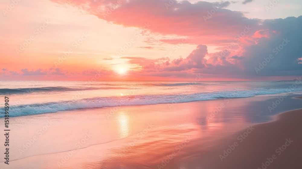 Fototapeta premium Peaceful Sunset on Tropical Beach