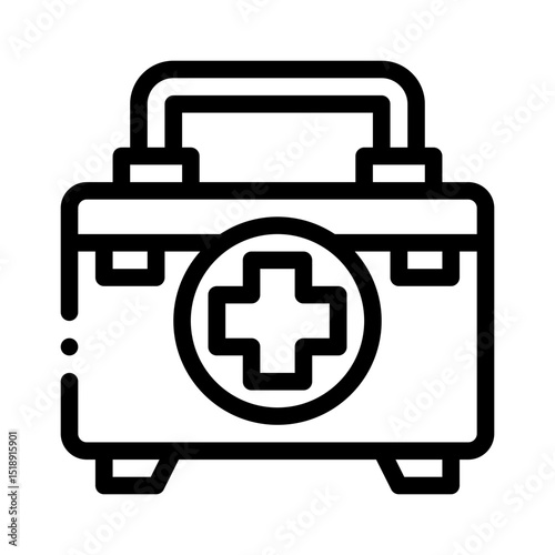 first aid kit line icon
