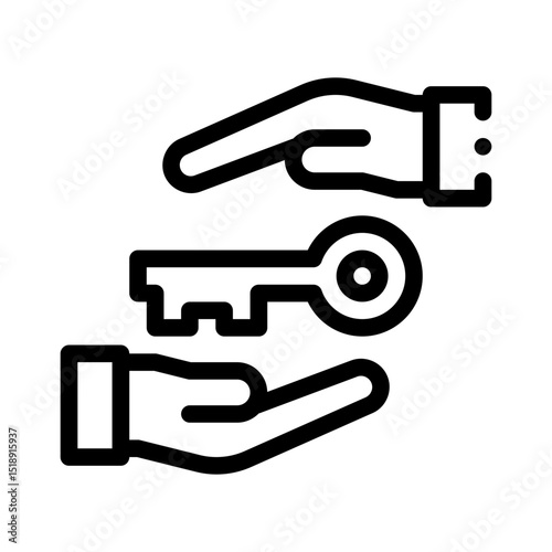 house key line icon