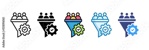 Pipeline Management Icon Set Multiple Style Collection