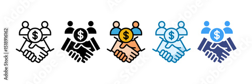 Investor Relations Icon Set Multiple Style Collection
