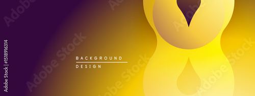 Abstract gradient background. Yellow, purple hues blend smoothly. Modern design element for digital projects. Minimalist aesthetic.