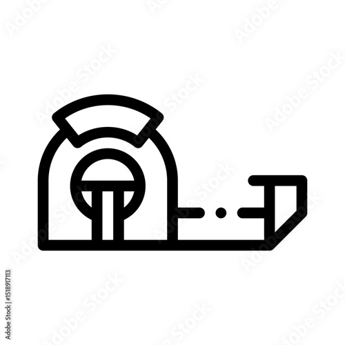 tape measure line icon