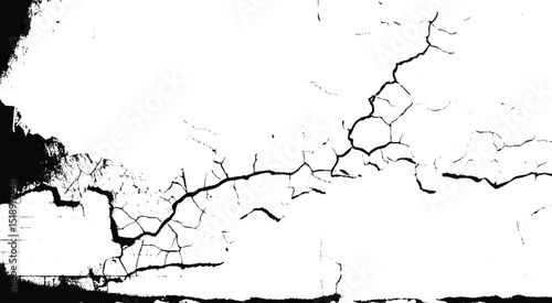 The cracks texture of dry earth. Grunge abstract background. Distressed vector overlay. stock illustration