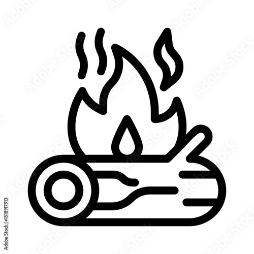 campfire line icon