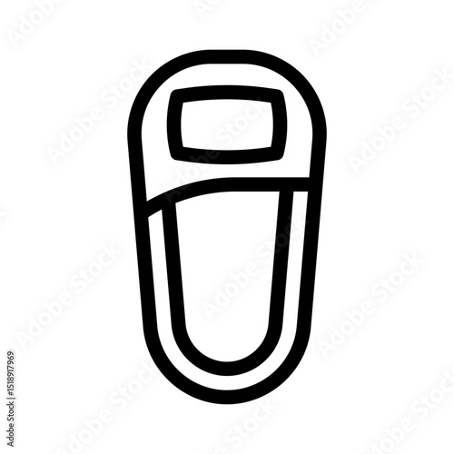 sleeping bag line icon