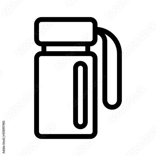 water bottle line icon