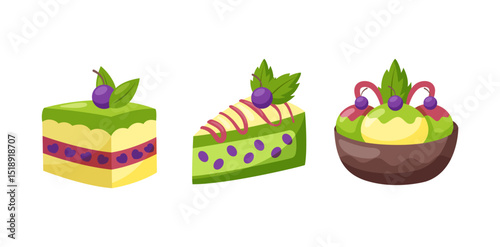 Delicious Dessert Cake Set