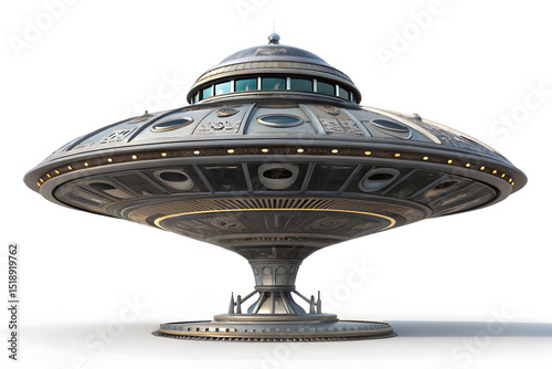 Fototapeta Naklejka Na Ścianę i Meble -  ufo space ship isolated on white background