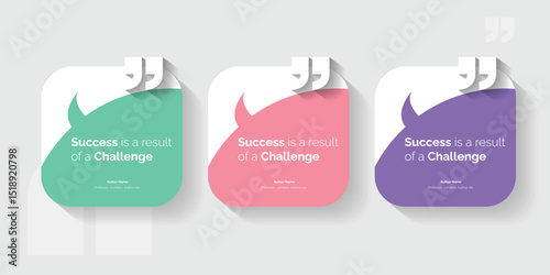 Set Bubble testimonial banner, quote, infographic. Social media post template designs for quotes. Empty speech bubbles, quote bubbles and text box