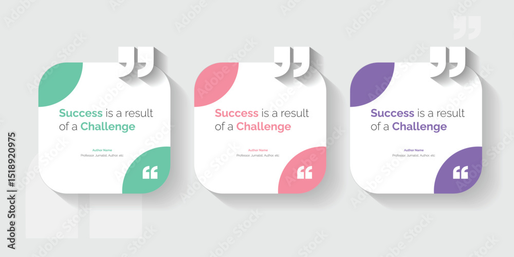 Set Bubble testimonial banner, quote, infographic. Social media post template designs for quotes. Empty speech bubbles, quote bubbles and text box