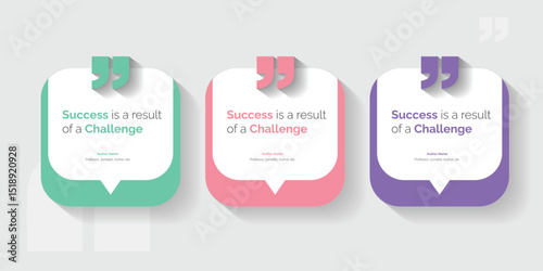 Set Bubble testimonial banner, quote, infographic. Social media post template designs for quotes. Empty speech bubbles, quote bubbles and text box