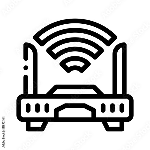 Wi Fi router line icon