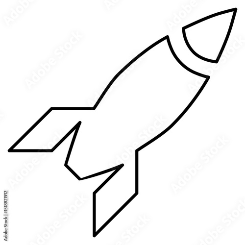 Rocket symbol icon line