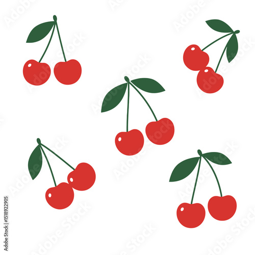 Cherry Delight: Playful Fruit Pattern for Summer Designs