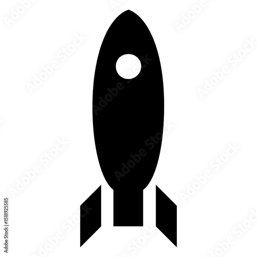 Rocket symbol icon black_1