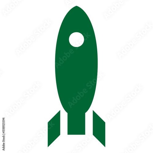 Rocket symbol icon green_1