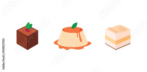 Delicious Dessert Cake Set