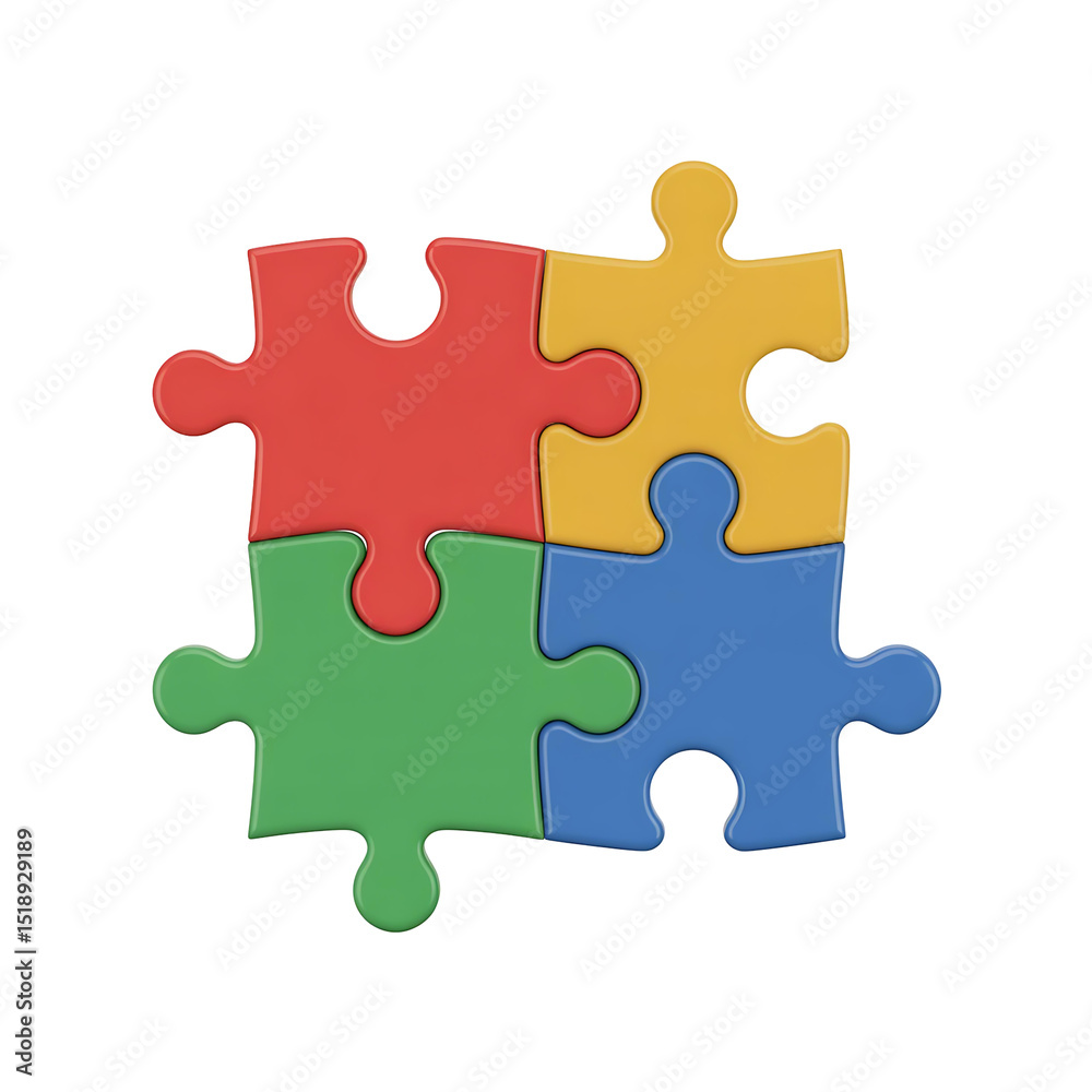 3d puzzle pieces isolated on transparent background. 3d puzzle pieces isolated on transparent background.