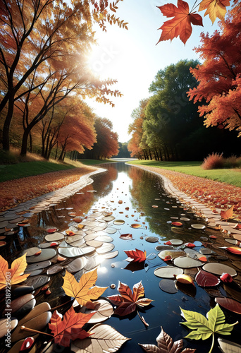 Autumn Serenity by the Riverside