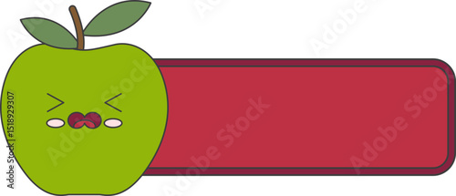 Cute Fruit Name Tag Element