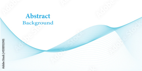 Light Blue Abstract Background with Smooth Curves and White Space