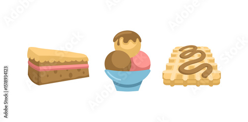 Delicious Dessert Cake Set