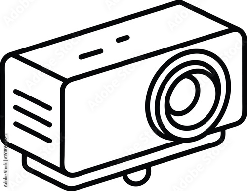 Projector icon set cinema screen projector machine vector symbol small office projector sign in black filled and outlined style | Premium Vector
