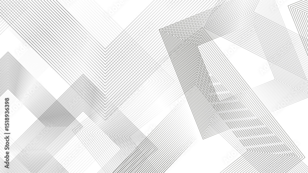Fototapeta premium Gradient gray line abstract pattern Transparent monochrome striped texture, layers overlapping on light space with line effect decoration modern 