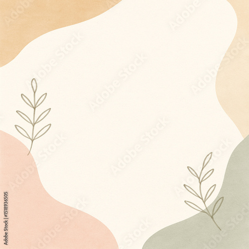 sweet pastel color picture frame illustration