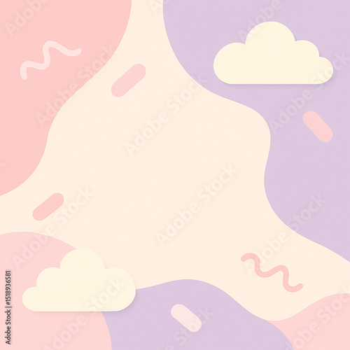 sweet pastel color picture frame illustration