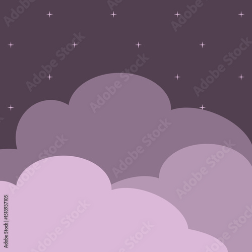 Flat Sky Cloudscape Element
