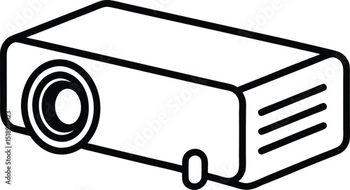 Projector icon set cinema screen projector machine vector symbol small office projector sign in black filled and outlined style | Premium Vector
