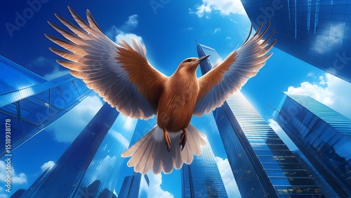 Bird and Skyscraper Harmony