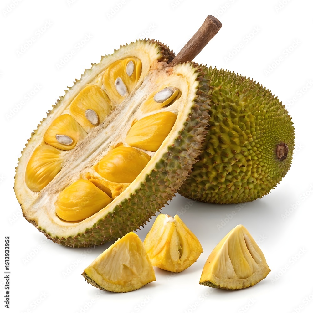 Fototapeta premium Durian Fruit: The King of Fruits with Its Rich, Creamy Interior