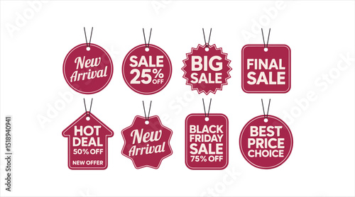 set of sale tags